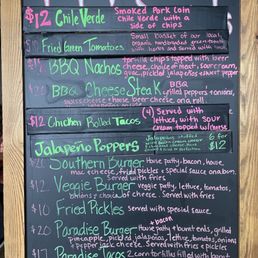 BBQ menu BBQ menu