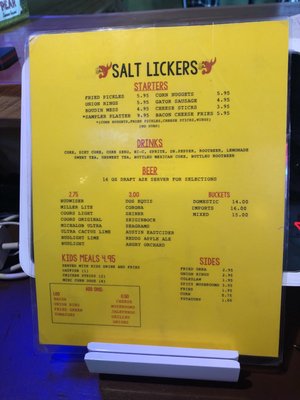 Menu photo 4 Salt Lickers Grand Saline, TX