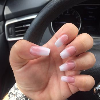 Champagne Nails - Full set of pink & white ombré acrylics by Annie! Ahhhmazzzing!!! - Nail Salons Near Me - Nashville, Tennessee Champagne Nails - Full set of pink & white ombré acrylics by Annie! Ahhhmazzzing!!! - Nail Salons Near Me - Nashville, Tennessee