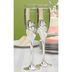 Thanh 39 - Personalized Wedding Toasting Flutes in Heart Design