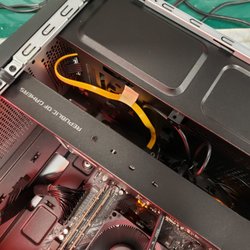 Ricky's Repair Service - Instead of tape, zipties are better for routing cables and making it look cleaner Eventually this tape will lose stick wires go in fan.