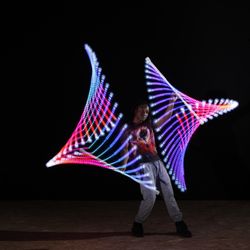 Flowtoys - Ty with full vision batons.