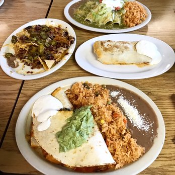 El Tapatio - three plates of mexican food - Mexican Near Me - Middletown, New York