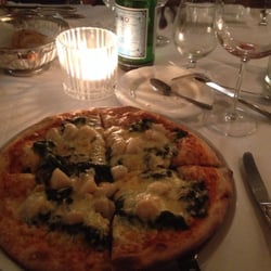 Santa Lucia - Scallop and spinach pizza. fantastic