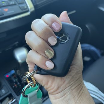 Ambiance Salon and Spa - Spa manicure with nude pink tones and gold accent finger - Day Spas Near Me - Claremont, California Ambiance Salon and Spa - Spa manicure with nude pink tones and gold accent finger - Day Spas Near Me - Claremont, California