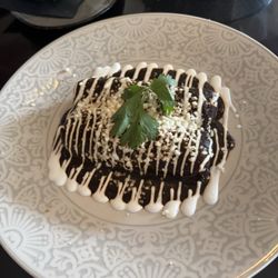 Taqueria El Pueblito - Chicken enchilada with mole sauce