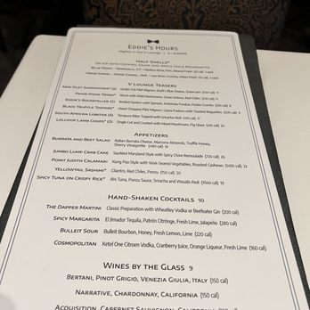Eddie V's Prime Seafood - Menu - Seafood Near Me - Oak Brook, Illinois