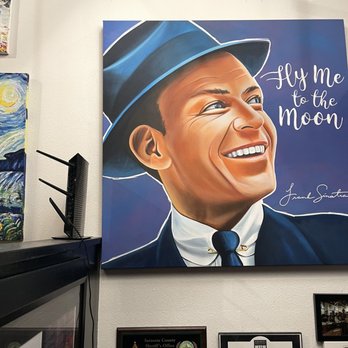 Cafe Barbosso - Art display by hostess - Italian Near Me - Sarasota, Florida