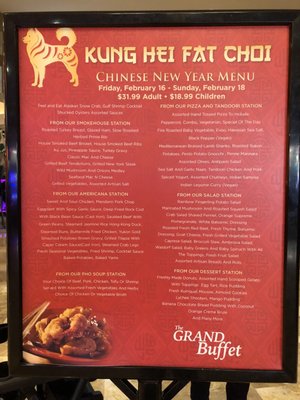 Menu photo 6 The Grand Buffet Reno, NV