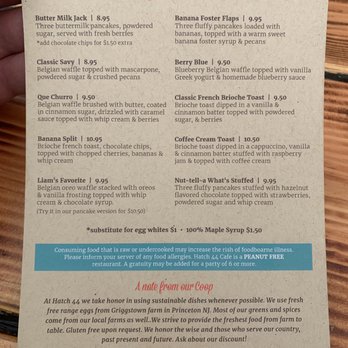 Hatch 44 Cafe - Menu - Cafes Near Me - Metuchen, New Jersey Hatch 44 Cafe - Menu - Cafes Near Me - Metuchen, New Jersey