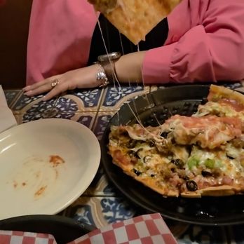Spanky's - Individual super duper pizza. Topping slid right off - Pizza Near Me - Houston, Texas