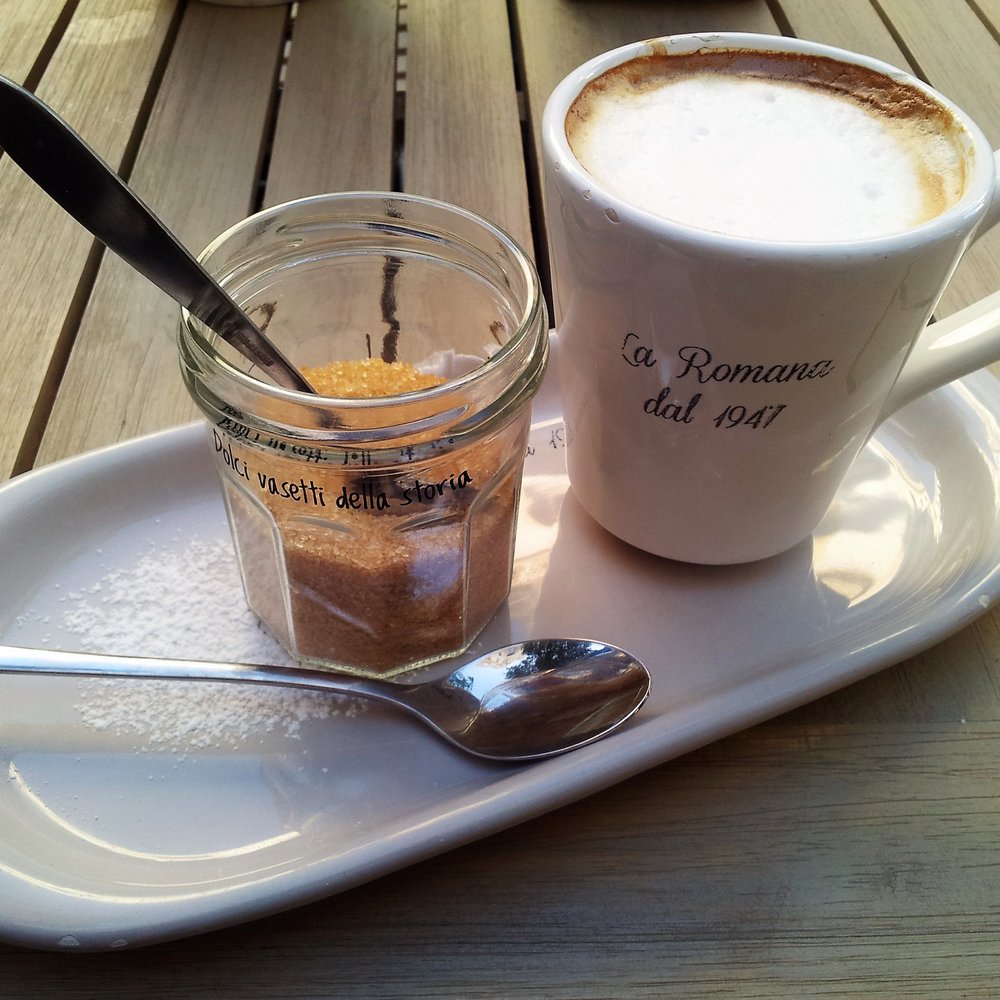 The stylish Cappuccino with healthy brown sugar The stylish Cappuccino with healthy brown sugar