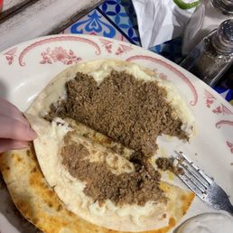 "What's in this photo": the worst beef quesadilla I've had in my life