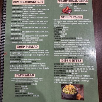 Mister Taco - 1 page from the menu - Mexican Near Me - Bloomingdale, Georgia Mister Taco - 1 page from the menu - Mexican Near Me - Bloomingdale, Georgia