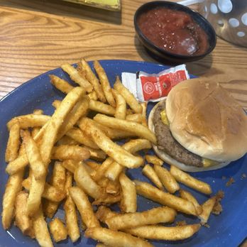Cielo Azul Mexican Kitchen And Seafood - Kids Cheeseburger and fries - New Mexican Cuisine Near Me - Jacksonville, Florida