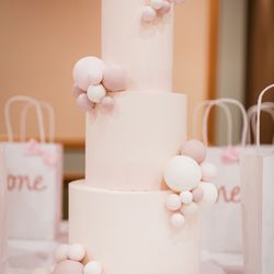 La Vie Douce Design - First birthday cake - delicious Meyer lemon cake (photo courtesy of Tyler Vu Photography).