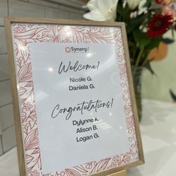 Synergi Orthodontic Specialists - Welcome sign for the patients of the day!