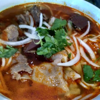 Summer Rolls - Bun bo hue (pork feet with pork blood noodles) Interesting - Vietnamese Near Me - Rosemead, California