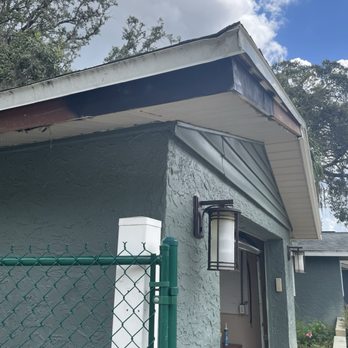 Done Rite Roofing - Damaged roof , before picture - Roofing Near Me - Palm Harbor, Florida Done Rite Roofing - Damaged roof , before picture - Roofing Near Me - Palm Harbor, Florida