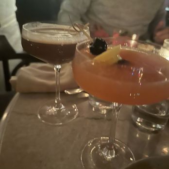 Manuela - Espresso martini and Blood Orange Blood & Sand - New American Near Me - Los Angeles, California