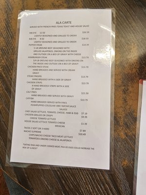 Menu photo 2 Caprock Cafe Dickens, TX
