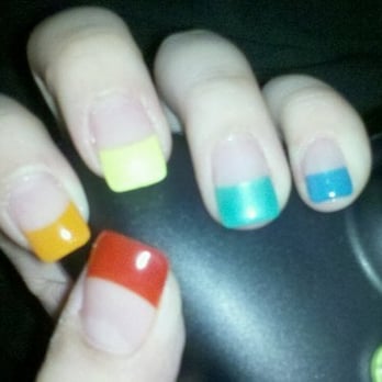 Dolee Nails - Rainbow Gel Tips By - Brittney - Nail Salons Near Me - San Jose, California