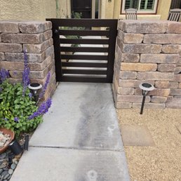 Gate from outside of patio. Gate from outside of patio.