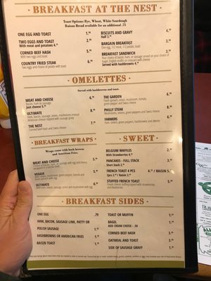 Menu photo 4 The Nest Diner Farwell, MI