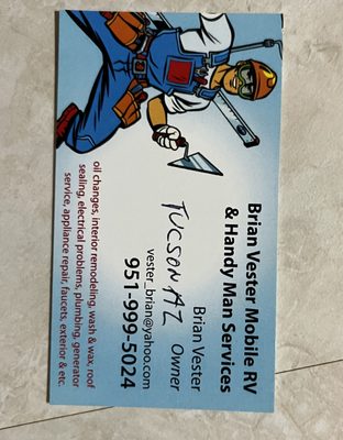 Brian Vester RV & Handyman Services Logo