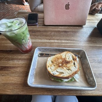 1748 Bakehouse - Strawberry matcha and breakfast sandwich - Bakeries Near Me - Jacksonville, Florida