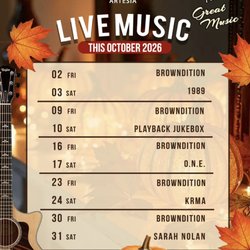 Gerry's Grill - October Band Line Up