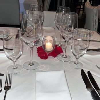 Steak 48 - Little set up on table for anniversary also they wrote us a card. - Steakhouses Near Me - Houston, Texas Steak 48 - Little set up on table for anniversary also they wrote us a card. - Steakhouses Near Me - Houston, Texas