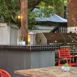 Outdoor cooking / serving area