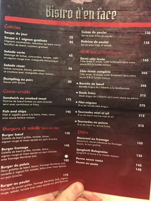 Menu photo 3 Le Bistro d'en Face Saint-Jérôme, QC