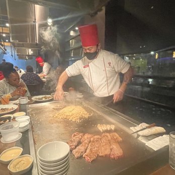 Benihana - Columbus - Protein - steak Working on the fried rice - Sushi Bars Near Me - Columbus, Ohio Benihana - Columbus - Protein - steak Working on the fried rice - Sushi Bars Near Me - Columbus, Ohio