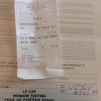 Le Car - he did not want to fix it. So now what...? i guess I just have to accept it, my 240 bucks were not good enough. this is BS. Mr. Lee lied - Car Window Tinting Near Me - Portland, Oregon Le Car - he did not want to fix it. So now what...? i guess I just have to accept it, my 240 bucks were not good enough. this is BS. Mr. Lee lied - Car Window Tinting Near Me - Portland, Oregon