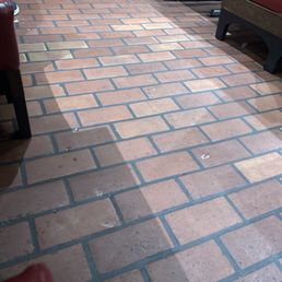More trash in food area for guests.