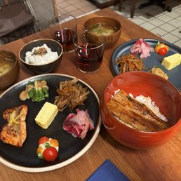 roasted salmon gosai meal, unadon gosai meal roasted salmon gosai meal, unadon gosai meal