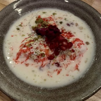 Khan Saab Desi Craft Kitchen - Rasmalai - Steamed cheese dumplings and pomegranate - Pakistani Near Me - Fullerton, California Khan Saab Desi Craft Kitchen - Rasmalai - Steamed cheese dumplings and pomegranate - Pakistani Near Me - Fullerton, California