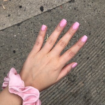Raquelle Nail Bar - Dip manicure $40 - first later white and top two layers are pink - Waxing Near Me - New York, New York