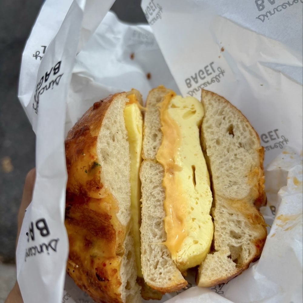 Sincerely Bagel - Kimchi cheddar bagel with egg and cheese - Bagels Near Me - Portland, Oregon Sincerely Bagel - Kimchi cheddar bagel with egg and cheese - Bagels Near Me - Portland, Oregon