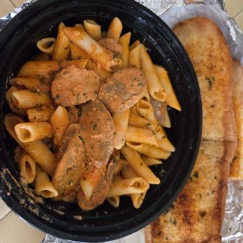 Bari Pasta & Pizza - Penne ala vodka with sausage - Pizza Near Me - Fullerton, California Bari Pasta & Pizza - Penne ala vodka with sausage - Pizza Near Me - Fullerton, California