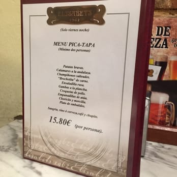 Elisabets - Tapas prix fixe menu, Friday night special - Tapas Bars Near Me - Barcelona, B Elisabets - Tapas prix fixe menu, Friday night special - Tapas Bars Near Me - Barcelona, B