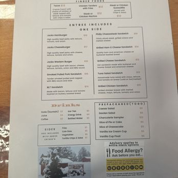 Happy Jack Lodge & RV - 2024 Seasonal menu - RV Parks Near Me - Happy Jack, Arizona
