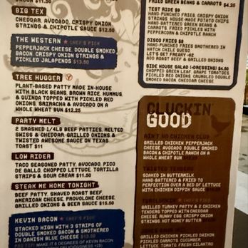 Twisted Root Burger - Burgers Galore! ..(yes there are peanut butter cups on that one on the bottom!) - Burgers Near Me - Waco, Texas