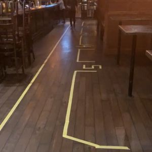 Photo of Three Lions Pub - Shorewood, WI, United States. Current lanes to practice social distancing