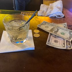 Colonel Hart's - $8.50 dollars for short scotch  and seltzer!