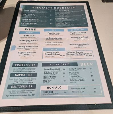 Menu photo 3 The Perch Mount Pleasant, SC