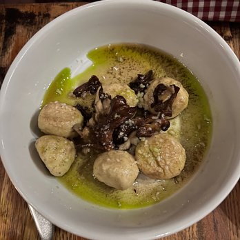 The Cookery - Gnudi with hen of the wood mushrooms in a brown butter and sage sauce - Italian Near Me - Dobbs Ferry, New York The Cookery - Gnudi with hen of the wood mushrooms in a brown butter and sage sauce - Italian Near Me - Dobbs Ferry, New York