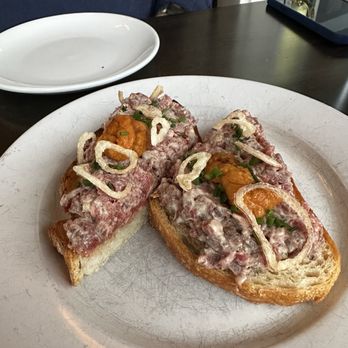 Brasserie Lebrun - Beef tartare with Maine uni - French Near Me - Bar Harbor, Maine